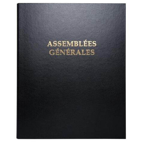 Reliure registre 32x26cm 4 anneaux avec recharge de 100 feuillets - Assemblées générales