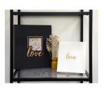 Album photos livre 60 pages noires - Format 29x32cm - LOVE Noir - Noir