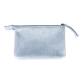 PLUME Petite Pochette 2 compartiments en Daim irisé 13x9cm - Bleu