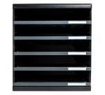 Module de classement Modulo Ecoblack 5 tiroirs ouverts - Gris foncé