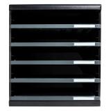 MODULO A4 - 5 open drawers ECO black/gre - Dark grey