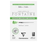 Fontaine Extra Blanc Grain Torchon bloc collé 4 côtés 15F 10x15cm 300g