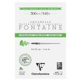 Fontaine Extra Blanc Grain Torchon bloc collé 4 côtés 15F 10x15cm 300g