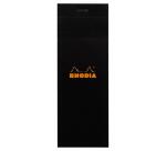 Bloc agrafé Rhodia N°8 7,4x21 cm 80 feuillets petits carreaux 5x5 80g - Noir