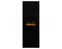 Bloc agrafé Rhodia N°8 7,4x21 cm 80 feuillets petits carreaux 5x5 80g - Noir