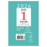 Bloc éphéméride neutre sans support 6,5 x 9,7 cm - 2026 - Vert