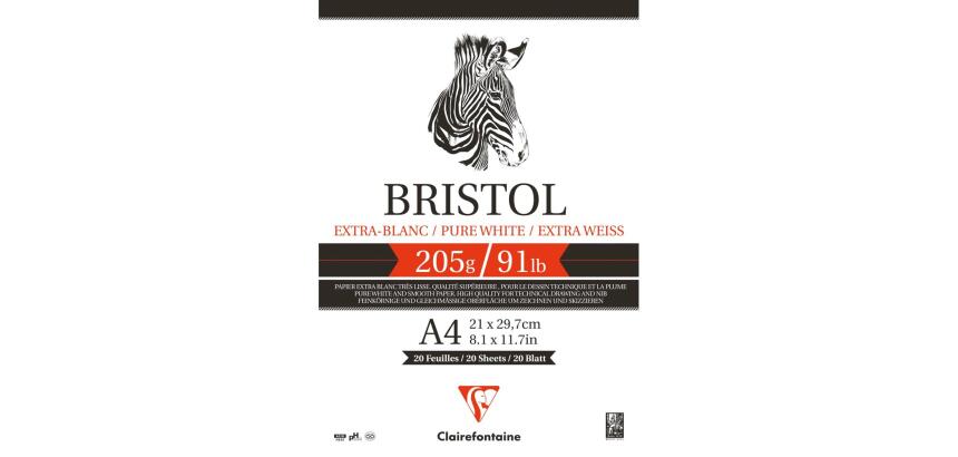 Bristol bloc collé 20F A4 205g