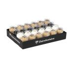 Plateau 24 oeufs mats 10mx7mm ss coque, Kraft, blanc, noir - Assortiment