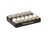 Plateau 24 oeufs mats 10mx7mm ss coque, Kraft, blanc, noir - Assortiment