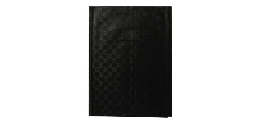 Protège-cahiers grain madras avec rabats marque-pages PVC 22/100ème 24x32 cm