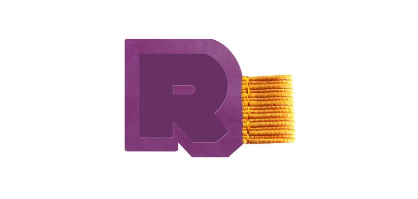 Rhodiarama porte-stylo autoadhésif 4x3 cm pour blocs carnets et agendas - Violet