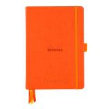 Rhodiarama Goalbook rembordé rigide A5 240 pages dot papier ivoire 90g - Tangerine