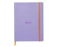 Rhodiarama carnet souple 19x25 cm 160 pages ligné papier ivoire 90g fermeture élastique - Iris