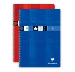 Cahier Travaux Pratiques reliure intégrale A4 80 pages grands carreaux 90 g + uni 125 g - Assortis