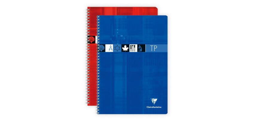 Cahier Travaux Pratiques reliure intégrale A4 80 pages grands carreaux 90 g + uni 125 g - Assortis