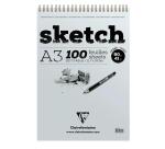 Sketch bloc spiralé 100F A3 90g - Ivoire