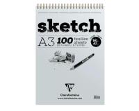 Sketch bloc spiralé 100F A3 90g - Ivoire