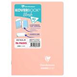 Koverbook Blush cahier piqué A5 96 pages ligné couverture polypropylène opaque bicolore. - Corail/Bleu givré