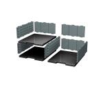 MODULODOC set elemento de base, 2 alturas + formato A4+ resistencia 5kg ( casillas jumbo ) - ECOBlack - Gris oscuro