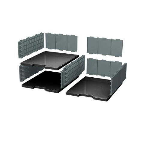 Module de classement Modulodoc set élément de base jumbo Ecoblack - Gris foncé