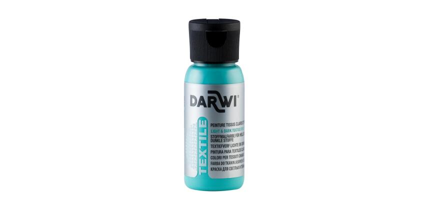 DARWI Flacon de 50 ml de Peinture Textile Opaque - Vert menthe