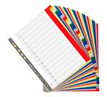 Separadores Separadores con pestañas impresas Polipropileno 12/100º - Surtidos brillantes - Colores surtidos vivos