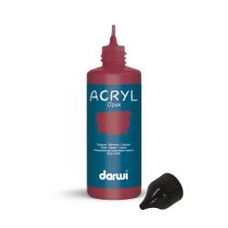 Darwi Flacon de 80 ml de Peinture Acrylique Universelle Opaque - Lie de vin