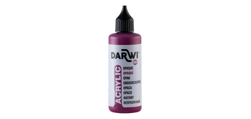 Darwi Flacon de 80 ml de Peinture Acrylique Universelle Opaque - Lie de vin
