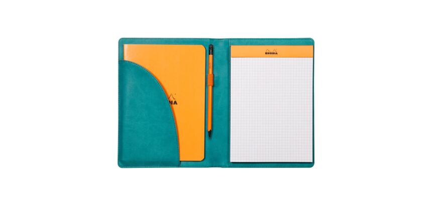 Rhodiarama livret porte-bloc N°16 pour bloc ou carnet format A5 - Paon