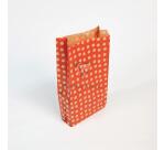 Sach.x50 poch. Kraft, MF pois fond rouge - Rouge