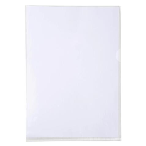 Pk 50 Cut Flush Fldr PVC A4 0.18mm Clear - Crystal