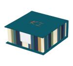 K3 blue, Bloc cube 11x4cm contenant 300 feuillets unis. - Multicolore