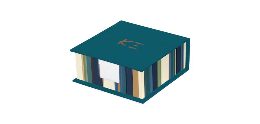 K3 blue, Bloc cube 11x4cm contenant 300 feuillets unis. - Multicolore