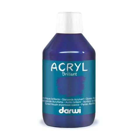 Darwi Flacon de 250 ml de Peinture Acrylique Universelle Brillante - Bleu outremer
