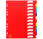 Dividers PP A4+ 0.3mm 12 Part - Assorted colours