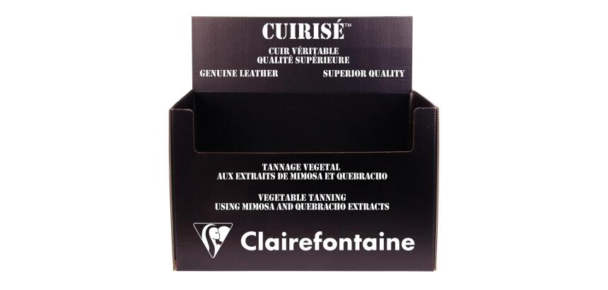 CUIRISÉ - Présentoir Vide pour 24 trousses rondes Cuirisé. - Noir