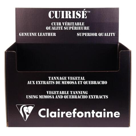 CUIRISÉ - Présentoir Vide pour 24 trousses rondes Cuirisé. - Noir