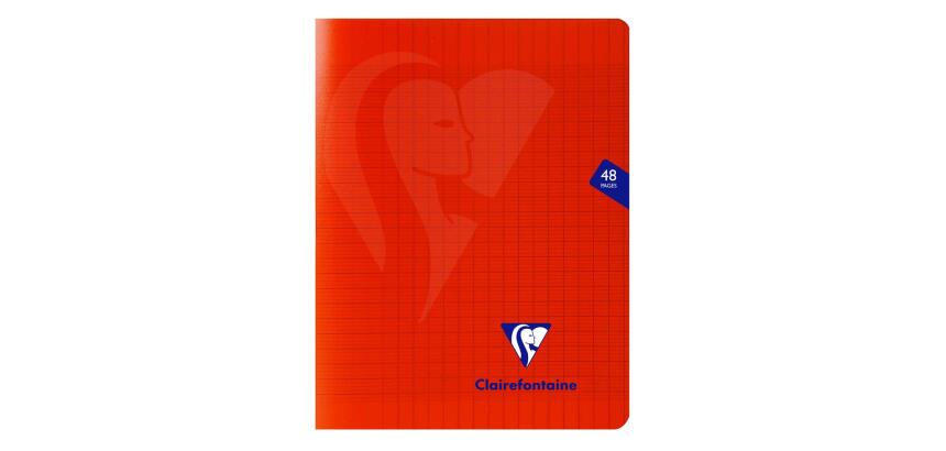 Cahier piqué Mimesys 17x22cm 48 pages grands carreaux couverture polypropylène