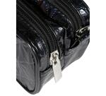 Trousse holographique rectangulaire 2 compartiments 22x7x8 cm, noir - Noir