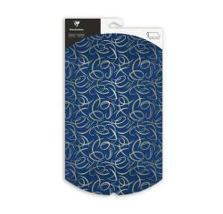 Pochette cadeau, 30x40cm, Arabesques - Bleu