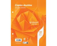Copies doubles sous film 7000 17x22 cm 120 pages perforées 2 trous grands carreaux 70 g