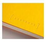 Rhodiarama Goalbook souple A5 240 pages petits carreaux 5x5 papier ivoire 90g - Jonquille