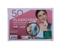 Paquet de 50 Flashcards sous film + anneau - bristol dots perforé - Format A6
