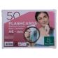 Paquet de 50 Flashcards sous film + anneau - bristol dots perforé - Format A6