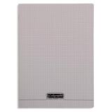 Cahier piqué 8000 POLYPRO A4 96 pages petits carreaux 90 g - Gris