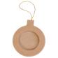 Cadre boule ronde de Noël à suspendre 9,5cm - Kraft