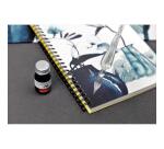 Inkebana, Carnet reliure intégrale A5 14,8x21 cm, 120 pages, ligné, 3 intercalaires avec 6 poches, ass. - Multicolore