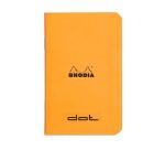 Carnet piqué Rhodia Classic 7,5x12 cm 48p dot non détachables 80g - Orange