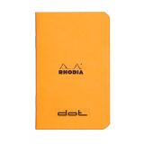 Carnet piqué Rhodia Classic 7,5x12 cm 48p dot non détachables 80g - Orange