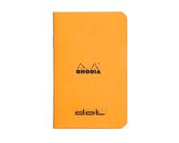 Carnet piqué Rhodia Classic 7,5x12 cm 48p dot non détachables 80g - Orange